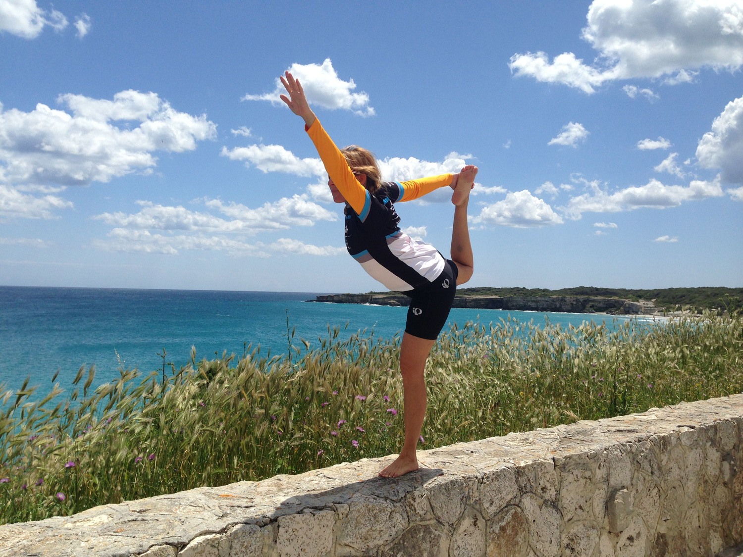 A yoga break on Trek Travel's Puglia cycling vacation