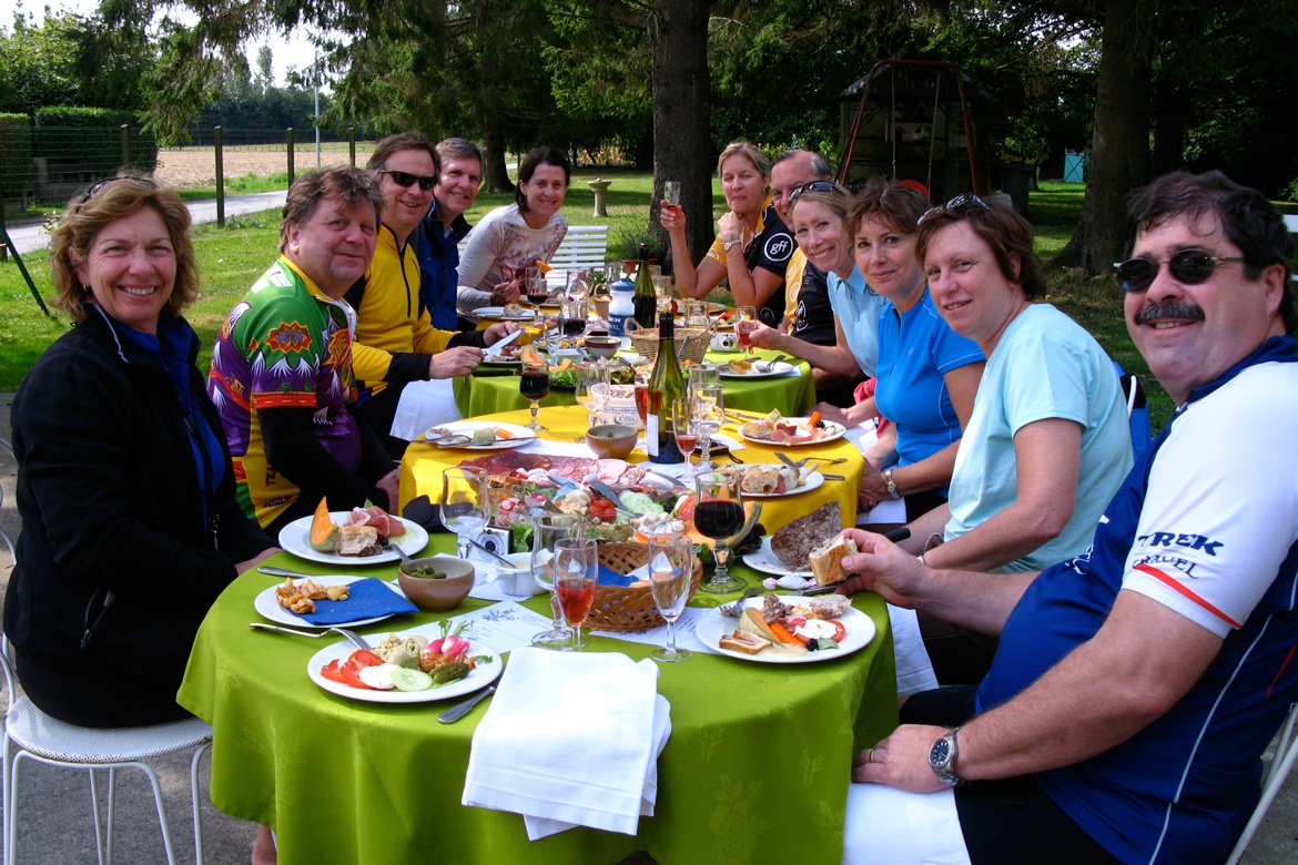 Trek Travel guests celebrate their birthday on a custom bike and barge cycling vacation