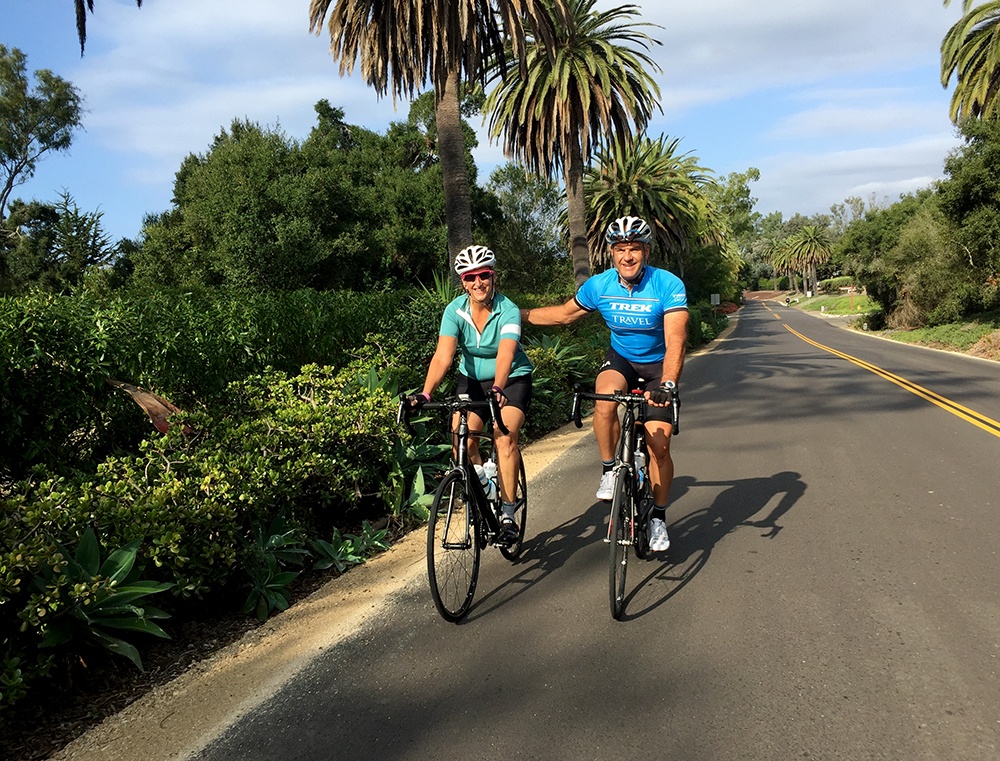 Trek Travel Guests Adam and Deb on their 10th Bike Tour in Santa Barbara