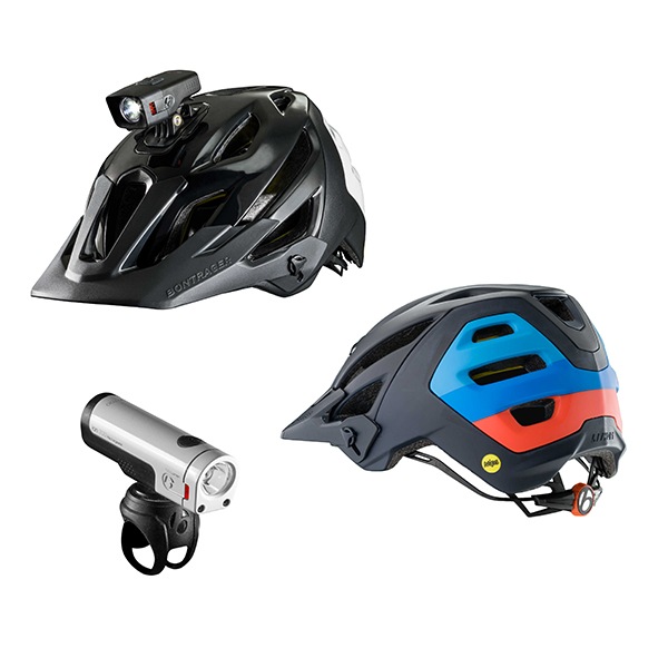 Bontrager Lithos Mountain Bike Helmet and Ion700 light