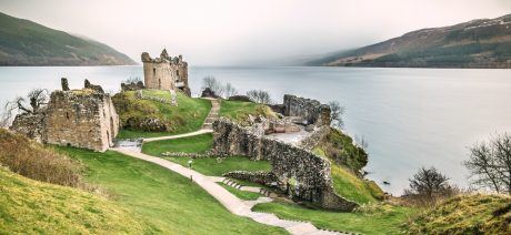 Cruise on Loch Ness to a 13th Century Urquhart Castle on a Scotland Bike Tour