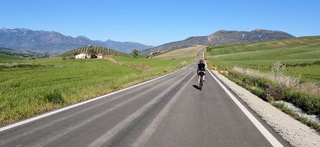 Ride through the open farmland and hills of Andalucia