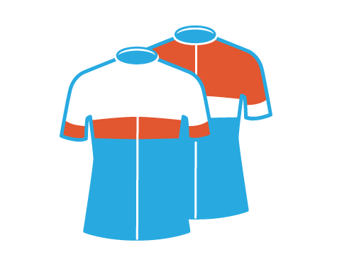 Complementary Trek Travel cycling jerseys on every bike tour