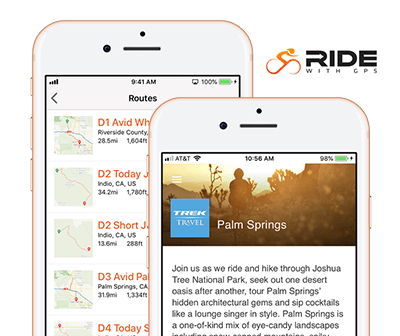 Use Ride with GPS on Trek Travel bike tours and cycling vacations