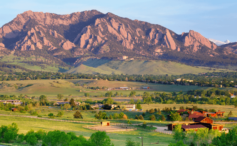 Flatirons valley in Boulder