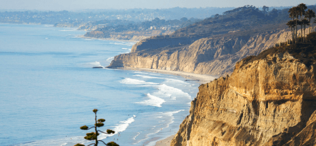 Rugged coastline on San Diego Self Guided bike tour