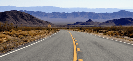 Las Vegas Desert Road on Las Vegas Self Guided Bike Tour