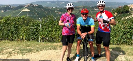 Overlooking the vineyards of Piedmont