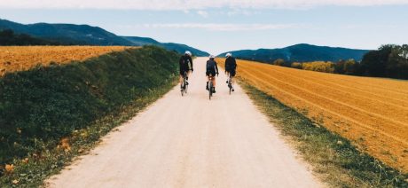 Cycling on gravel roads on Girona Gravel bike tour