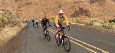 Group riding on the Portland to Missoula bike tour