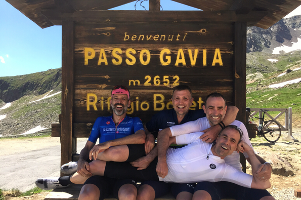 Group on the Passo Gavia in the Italian Alps